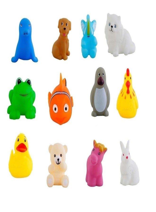 Globular Colorful Floating Animal with Fruit Baby Chu Chu Toys Creative Bath Toys for Kids Swimming Water Toys Best Gift for Infant Little Born Baby Toy Kids Squeeze Babies Toddlers Pack of 18 - Image 4